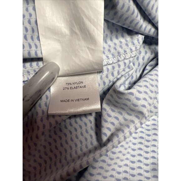 J Hilburn Geometric Blue/White Men's Size 3XL Casual Long Sleeve Button Down - Picture 9 of 16